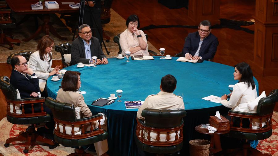 Presiden Prabowo Menjawab Pertanyaan Enam Pemimpin Redaksi Media Nasional. (X/Prabowo Subianto)