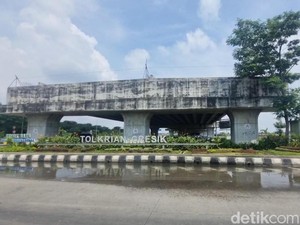 Penampakan Ujung Tol Gresik Jatim Lokasi BMW Terjun gegara Google Maps