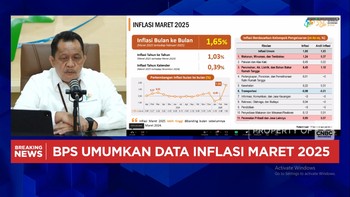 Video: BPS Catat Kenaikan Inflasi Maret 2025, Capai 1,65% (mtm)