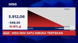 Video: Dibuka Anjlok 9%, IHSG Langsung Kena Trading Halt
