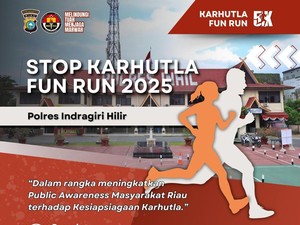 Kampanye Setop Kebakaran Hutan dan Lahan, Polda Riau Gelar Karhutla Fun Run
