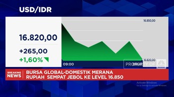 Video: Rupiah Turun 1% Lebih, Sentuh Rp16.800-an Per Dolar AS