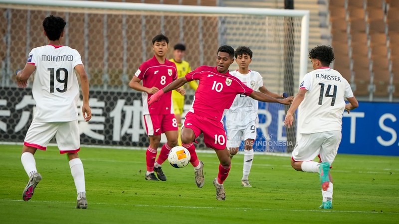 Timnas Indonesia U-17 berhasil mengalahkan Yaman 4-1 dalam lanjutan Grup C Piala Asia U17 2025 di Stadion Prince Abdullah Al Faisal Sports City, Senin (7/4/2025) malam. Timnas Indonesia U-17 berhasil mengalahkan Yaman 4-1 dalam lanjutan Grup C Piala Asia U17 2025 di Stadion Prince Abdullah Al Faisal Sports City, Senin (7/4/2025) malam. (Dok. PSSI)
