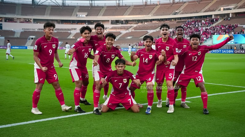 Timnas Indonesia U-17 berhasil mengalahkan Yaman 4-1 dalam lanjutan Grup C Piala Asia U17 2025 di Stadion Prince Abdullah Al Faisal Sports City, Senin (7/4/2025) malam. Timnas Indonesia U-17 berhasil mengalahkan Yaman 4-1 dalam lanjutan Grup C Piala Asia U17 2025 di Stadion Prince Abdullah Al Faisal Sports City, Senin (7/4/2025) malam. (Dok. PSSI)