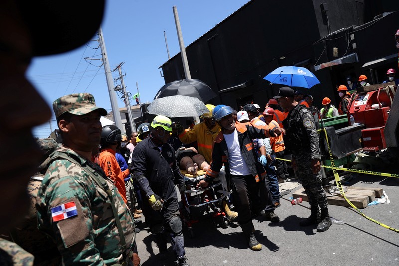 Pemandangan drone menunjukkan lokasi klub malam Jet Set yang runtuh di Santo Domingo, Republik Dominika, 8 April 2025. Pemandangan drone menunjukkan lokasi klub malam Jet Set yang runtuh di Santo Domingo, Republik Dominika, 8 April 2025. (REUTERS/Erika Santelices)