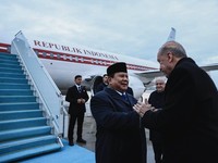 Momen Prabowo Disambut Hangat Erdogan di Ankara Turki