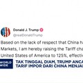 Video:Tak Tinggal Diam, Trump Ancam Naikkan Lagi Tarif China Jadi 125%