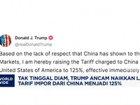 Video:Tak Tinggal Diam, Trump Ancam Naikkan Lagi Tarif China Jadi 125%
