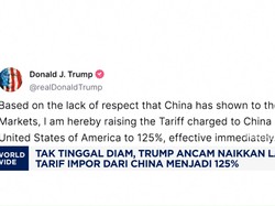 Video:Tak Tinggal Diam, Trump Ancam Naikkan Lagi Tarif China Jadi 125%