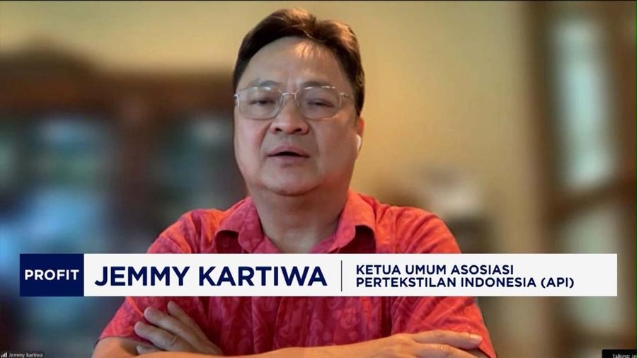 Ketum Asosiasi Pertekstilan Indonesia (API) Jemmy Kartiwa dalam acara Profit di ²©²ÊÍøÕ¾ TV. (Tangkapan layar ²©²ÊÍøÕ¾ TV)