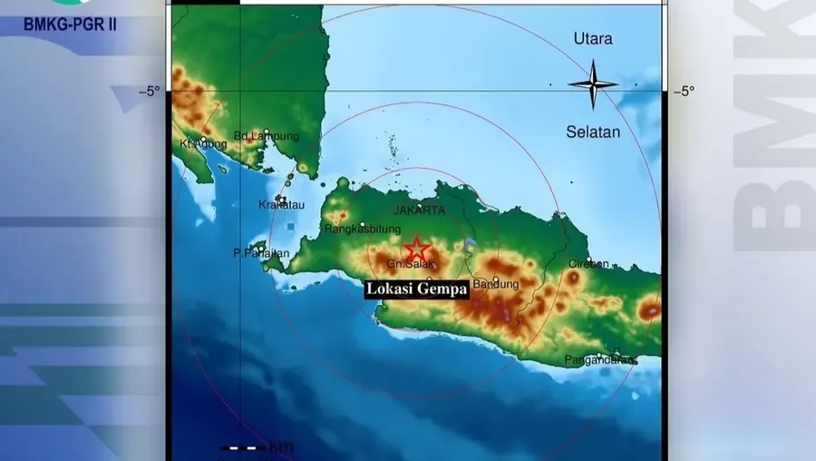 Kota Bogor diguncang gempa Kamis (10/4/2025) malam. (Dok. BMKG) Kota Bogor diguncang gempa Kamis (10/4/2025) malam. (Dok. BMKG)
