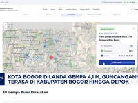Video: Kota Bogor Gempa 4,1 M, Terasa di Kabupaten Bogor Hingga Depok