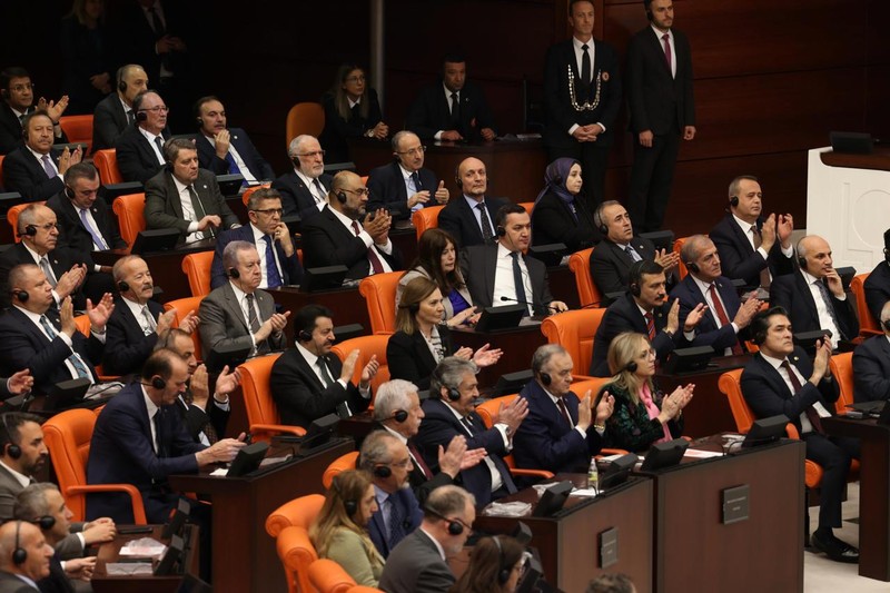 Presiden Prabowo Subianto memberikan pidato di Parlemen Turki, Ankara, Kamis (10/4/2025). (Dok. BPMI) Presiden Prabowo Subianto memberikan pidato di Parlemen Turki, Ankara, Kamis (10/4/2025). (Dok. BPMI)
