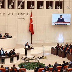 Momen Prabowo Pidato di Gedung DPR Turki, Ngaku Grogi