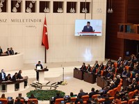 Momen Prabowo Pidato di Gedung DPR Turki, Ngaku Grogi