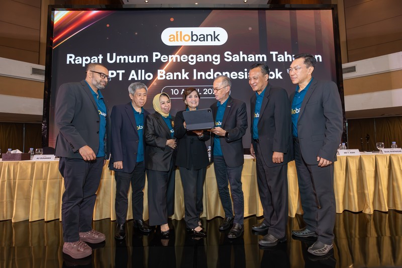 PT Allo Bank Indonesia Tbk (Allo Bank) menyelenggarakan Rapat Umum Pemegang Saham Tahunan (RUPST) 2025 di Menara Bank Mega (MBM), Jakarta, Kamis (10/4/2025). (Istimewa) PT Allo Bank Indonesia Tbk (Allo Bank) menyelenggarakan Rapat Umum Pemegang Saham Tahunan (RUPST) 2025 di Menara Bank Mega (MBM), Jakarta, Kamis (10/4/2025). (Istimewa)