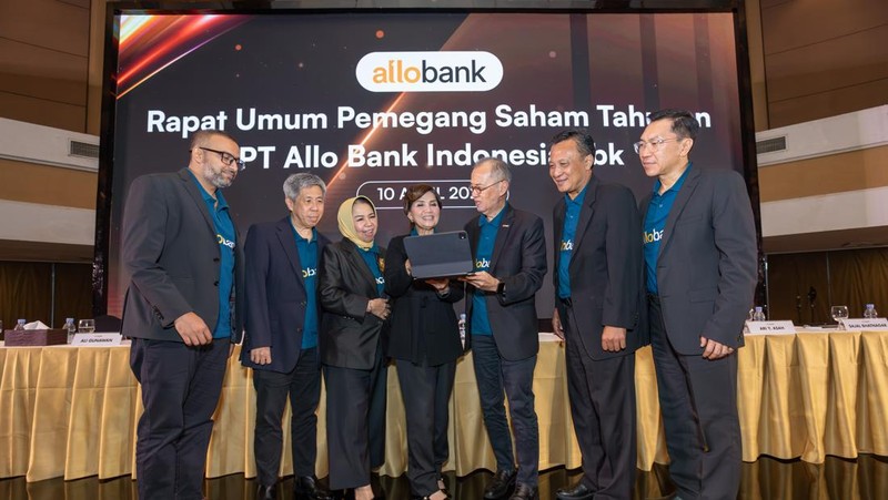 PT Allo Bank Indonesia Tbk (Allo Bank) menyelenggarakan Rapat Umum Pemegang Saham Tahunan (RUPST) 2025 di Menara Bank Mega (MBM), Jakarta, Kamis (10/4/2025). (Istimewa)