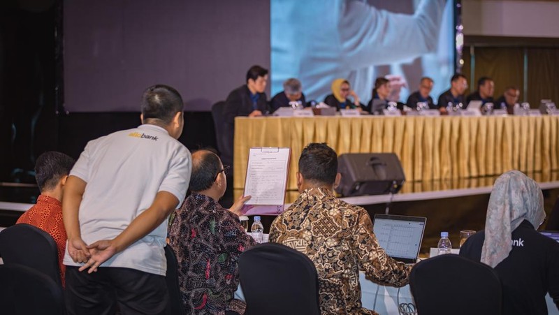 PT Allo Bank Indonesia Tbk (Allo Bank) menyelenggarakan Rapat Umum Pemegang Saham Tahunan (RUPST) 2025 di Menara Bank Mega (MBM), Jakarta, Kamis (10/4/2025). (Istimewa)