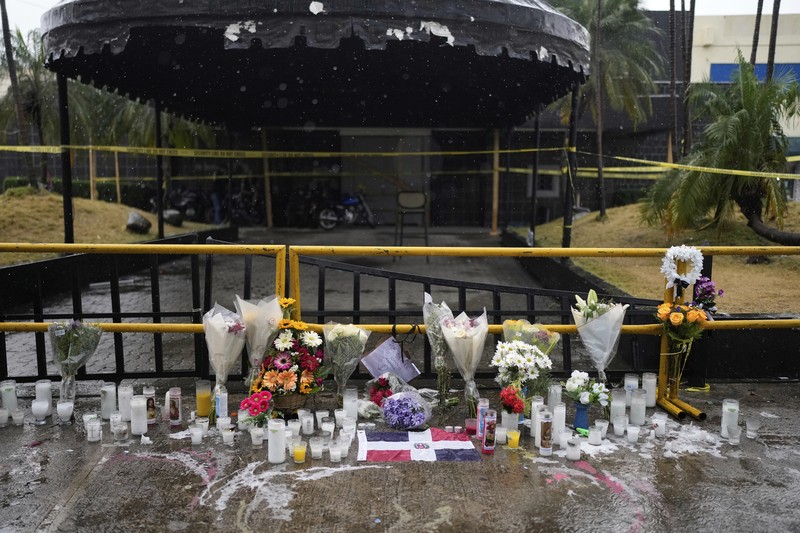 Dominican Republic Roof Collapse An aerial view of the Jet Set nightclub days after its roof collapsed, killing more than 200 people, in Santo Domingo, Dominican Republic, Friday, April 11, 2025. (AP Photo/Matias Delacroix)