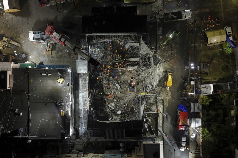 Dominican Republic Roof Collapse An aerial view of the Jet Set nightclub days after its roof collapsed, killing more than 200 people, in Santo Domingo, Dominican Republic, Friday, April 11, 2025. (AP Photo/Matias Delacroix)