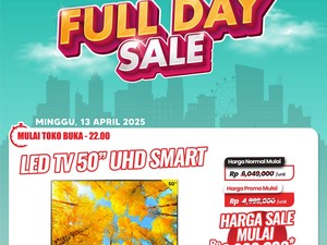Cari Smart TV LED 50 Inch? Transmart Full Day Sale Kasih Diskon Jumbo
