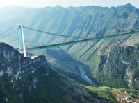 China Bangun Jembatan Tertinggi Dunia, Trip 1 Jam Jadi 1 Menit