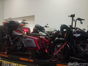 Penampakan Deretan Harley Davidson-Triumph Disita Kejagung di Kasus Suap Hakim