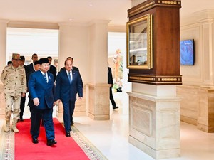 Usai Pertemuan Bilateral, Prabowo dan Presiden El-Sisi Kunjungi Akmil Mesir