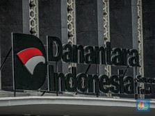 Foto: Logo Danantara Indonesia. (CNBC Indonesia/Faisal Rahman)