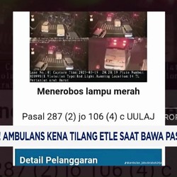 Video: Ambulans Kena Tilang Etle Saat Bawa Pasien Darurat