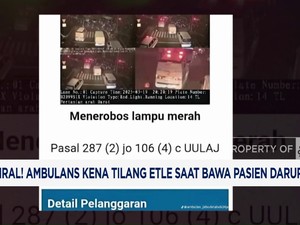 Video: Ambulans Kena Tilang Etle Saat Bawa Pasien Darurat