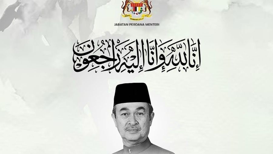 Berita Duka Tun Abdullah Ahmad Badawi (tangkapan layar Instagram Jabatan Perdana Menteri Malaysia)