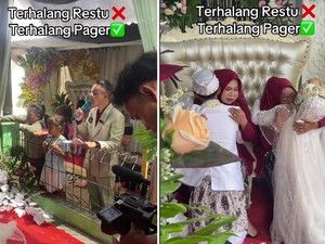 Viral Momen Sungkeman Pernikahan, MC Terhalang Pagar Bikin Salfok
