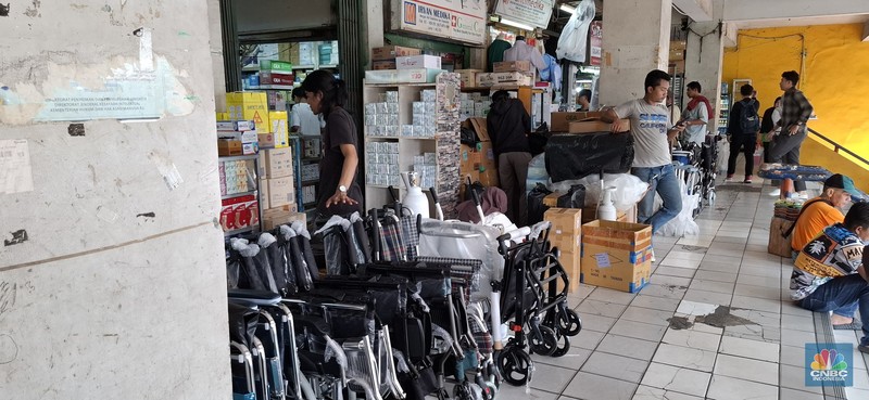Penampakan terbaru Pasar Pramuka, Selasa (15/4/2025). (CNBC Indonesia/Chandra Dwi)