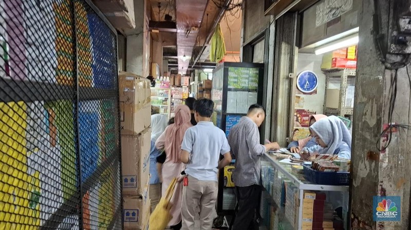 Penampakan terbaru Pasar Pramuka, Selasa (15/4/2025). (CNBC Indonesia/Chandra Dwi)