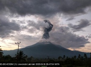 Video: Gunung Lewotobi Laki-laki Erupsi Pagi Ini, Tinggi Letusan Capai 3.500 Meter