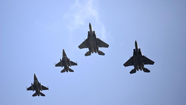 Jet tempur F-15EX Eagle II. Jet tempur F-15EX Eagle II. (AP Photo/Phelan M. Ebenhack/File Foto)