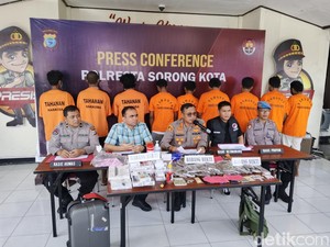 7 Pelaku Curanmor-Penadah di Sorong Ditangkap, 7 Motor-19 HP Diamankan