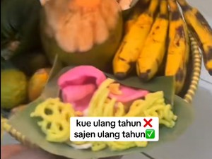 Viral Kue Ulang Tahun Anti Mainstrem, Bentuk Sesajen bak Buat Mahkluk Gaib