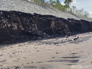 Tanggul 300 Meter di Lumajang Terkikis Banjir Lahar Semeru