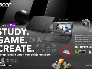 Acer Aspire 7 Pro, Bisa Gaming Harga Rp 10 Jutaan