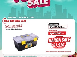 Transmart Full Day Sale Banjir Diskon, Beli Tool Box Cuma Rp 87 Ribuan