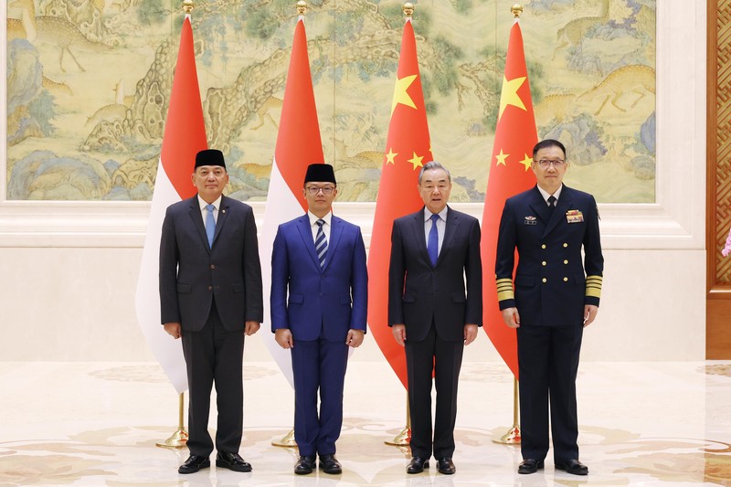 Menteri Pertahanan Republik Indonesia Sjafrie Sjamsoeddin menghadiri Pertemuan Pertama 2+2 Republik Indonesia (RI) – Republik Rakyat Tiongkok (RRT) yang mempertemukan Menteri Luar Negeri dan Menteri Pertahanan dari kedua negara, bertempat di Beijing, RRT, pada Senin (21/4/2025).  (Dok Kemenhan)