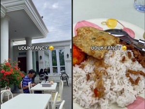 Gokil! Rumah Mewah di Lampung Jadi Tempat Jualan Nasi Uduk Rp 10 Ribuan