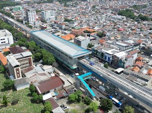 Pembangunan LRT Jakarta Fase 1B rute Velodrome-Manggarai Tembus 51,19%