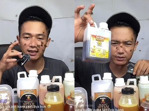 Jualan Live Madu Murni Penjual Ini Dikerumuni Lebah Hidup