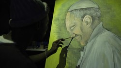 Seniman Kenya Lukis Paus Fransiskus sebagai Bentuk Penghormatan