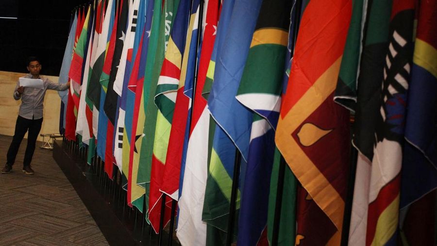 Bendera Asia Afrika. (Dok. Detikcom/Grandyos Zafna)