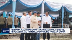 Video: Pertama Kali, Prabowo Tanam Padi Pakai Drone