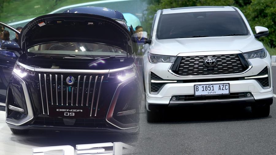 Foto kolase Denza D9 dan Toyota Inova Zenix. (Dok. Detikcom)